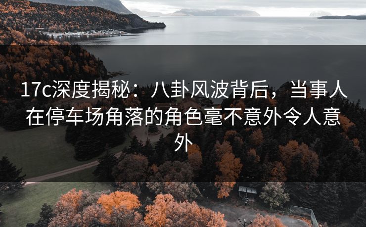 17c深度揭秘：八卦风波背后，当事人在停车场角落的角色毫不意外令人意外